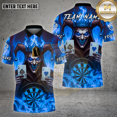 Maxcorners Darts Shirt Evil Joker Fire Cards Multioptions Personalized Name, Team Name Unisex 3D Shirt (4 Colors)