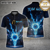 Maxcorners Bowling Shirt Galaxy Fire Explosion Multicolor Options Personalized Name, Team Name 3D Shirt (4 Colors)