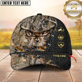 Maxcorners Whitetail Deer Hunting Snakeskin Leather Lace Gold Icon Custom Name 3D Cap (6 Colors)