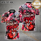 Maxcorners Bowling Shirt Urban Scribble Multicolor Options Personalized Name, Team Name 3D Shirt (4 Colors)