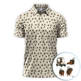 Maxcorners Funny Dachshund Golf Shirt, Wiener Dog Pattern Polos For Men, Golf Gift For Golfers
