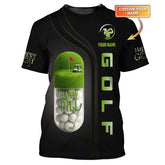 Maxcorners Custom Golf Shirts for Men, Pill Happy Golf Polo Shirts, Funny Golf Shirts