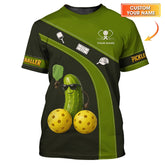 Maxcorners Funny Pickleball Shirt For Men's, Pickleballer Custom Name Shirts, Gift For Pickleball Lovers LM0509