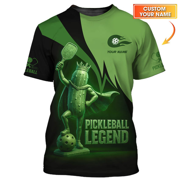Maxcorners Pickleball Legend Custom Name Shirts, Funny Pickleball Men's Shirts, Pickleball Lover Gifts LM0509