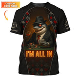 Poker Shark I'm All In Poker T-Shirts, Poker Shirt For Men, Gifts For Poker Lovers