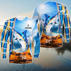Maxcorners Customize Name 3D Fishing Shirts