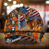 Maxcorners Premium Art Deer Hunting Creepy Camo Pattern 3D Multicolor Personalized Cap