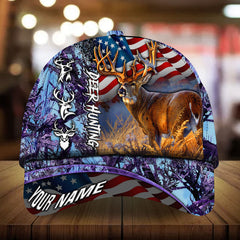 Maxcorners Premium Art Deer Hunting Creepy Camo Pattern 3D Multicolor Personalized Cap