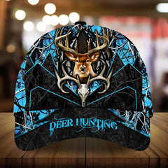 Maxcorners Skull Deer Cracked Deer Hunting Camo Pattern 3D Multicolor Personalized Cap