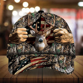 Maxcorners Premium Unique Pull Tear Deer Hunting Personalized Hats 3D Multicolored