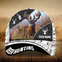 Maxcorners Majestic Of Ancient Deer Pattern Deer Hunting 3D Multicolor Personalized Cap