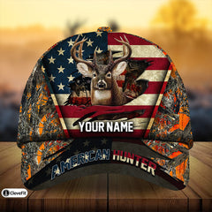 Maxcorners Premium Best Gash American Hunter 3D Multicolor Personalized Cap