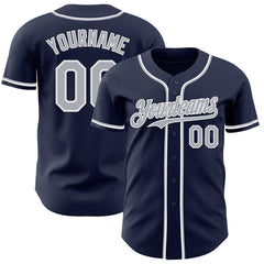 Maxcorners Custom Navy Gray-White Authentic Baseball Jersey
LM0609
