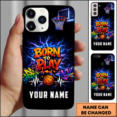 Maxcorners Basketball Born To Play Lightning Graffiti Personalized 3D Phone Case