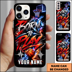 Maxcorners Basketball Born To Play Street Graffiti Personalized 3D Phone Case