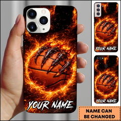 Maxcorners Basketball Flaming Claw Ball Personalized 3D Phone Case