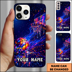 Maxcorners Basketball Neon Liquid Hoop Personalized 3D Phone Case