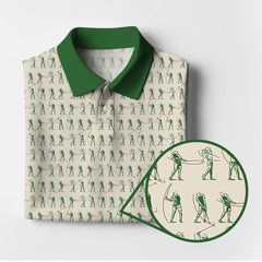 Maxcorners Golf Pattern Polos, Gofl Gift For Men's, Crazy Golf Shirts For Golfers