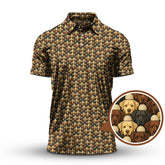 Maxcorners Labrador Pattern Golf Shirt, Dog Golf Shirt, Funny Labrador Golf Shirt For Golfers