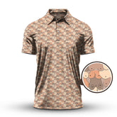 Maxcorners Pattern Golf Polos, Boob Design Funny Golf Shirt for Men, Crazy Golf Shirts