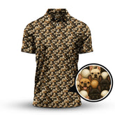 Maxcorners French Bulldog Golf Shirt For Men,Funny Pattern Golf Shirt, Dog Golf Shirt For Golfer