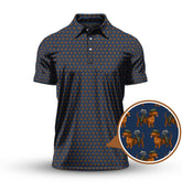 Maxcorners Dachshund Golf Shirt For Men, Pattern Golf Polos, Funny Golf Shirt For Golfers