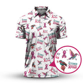 Maxcorners Breast Cancer Golf Shirt, Pattern Golf Shirt, In October We Wear Pink Polos, Crazy Golf Shirt For Golfer