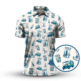 Maxcorners Golf And Vodka Shirt For Golfer, Vodka After Golf Pattern Golf Shirt, Funny Golf Shirt For Men