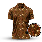 Maxcorners Turkey Golf Shirt For Men, Thanksgiving Golf Shirt, Funny Pattern Golf Shirt For Golfer