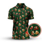 Maxcorners Funny Christmas Golf Shirt For Men, Pattern Golf Shirt , Golf And Beer Shirt For Golfer