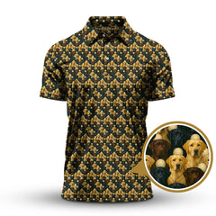 Maxcorners Labrador Golf Shirt For Men, Pattern Dog Golf Shirt For Golfer, Crazy Golf Shirt