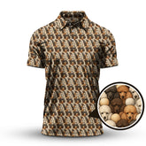 Maxcorners Dog Pattern Golf Shirt, Poodle Golf Shirt, Funny Poodle Golf Shirt For Golfers