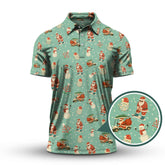 Maxcorners Christmas Golf Shirt, XMAS Golf Shirt, Funny Pattern Golf Shirt For Golfer, Crazy Golf Shirt For Men
