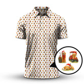 Maxcorners Golden Retriever Golf Shirt, Funny Pattern Golf Shirt For Men, Dog Golf Shirt, Christmas Golf Shirt For Golfer