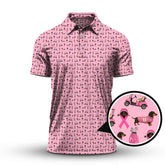 Maxcorners Breast Cancer Golf Shirt, Dachshund Golf Shirt, Pattern Golf Shirt For Golfer