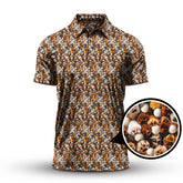 Maxcorners Paw Pattern Golf Shirt For Pet Lover, Funny Golf Polos, Crazy Golf Shirts For Golfers