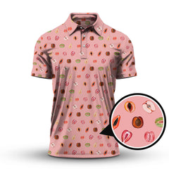 Maxcorners Pattern Golf Shirt, Crazy Golf Shirt For Golfer, Funny Golf Shirt For Men