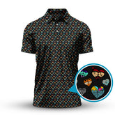 Maxcorners Halloween Pattern Golf Shirt, Funny Boobs Golf Shirt, Crazy Golf Shirt For Golfer