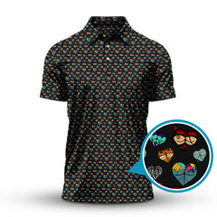 Maxcorners Halloween Pattern Golf Shirt, Funny Boobs Golf Shirt, Crazy Golf Shirt For Golfer