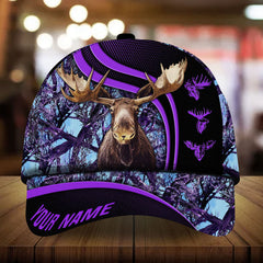 Maxcorners Unique Moose Hunting Camo Pattern 3D Multicolor Personalized Cap