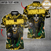 Maxcorners Bowling Shirt Neon Bulldog Cool Strike Multicolor Options Personalized Name, Team Name 3D Shirt (4 Colors)
