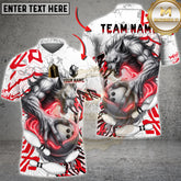 Maxcorners Bowling Shirt Werewolf Lightning 3D Design Pattern Jersey Multicolor Options Personalized Name, Team Name 3D Shirt (4 Colors)
