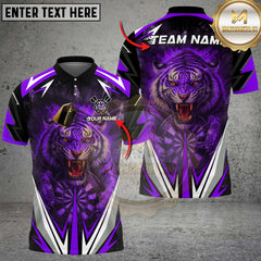 Maxcorners Fire Tiger Darts Multicolor Customized Name, Team Name 3D Shirts