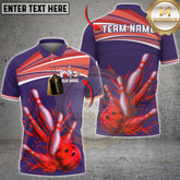 Maxcorners Bowling Strike Explosion Multicolor Customized Name, Team Name 3D Shirts