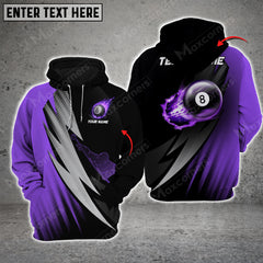 Maxcorners Billiards Signature Multicolor Option Customized Name 3D Hoodie