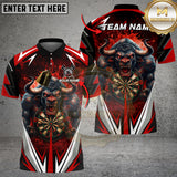 Maxcorners Fire Bull Darts Multicolor Customized Name, Team Name 3D Shirts