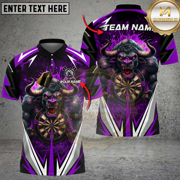 Maxcorners Fire Bull Darts Multicolor Customized Name, Team Name 3D Shirts