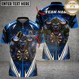 Maxcorners Fire Bull Darts Multicolor Customized Name, Team Name 3D Shirts
