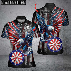 Maxcorners Darts Eagle American Flag Lightning Personalized Name 3D Unisex Shirt