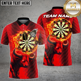 Maxcorners Dart Shirt Inferno Bull Jersey Multioptions Personalized Name, Team Name Unisex 3D Shirt (4 Colors)